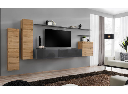 Designerska Kompletna Jednostka Ścienna Półki Luksusowa Szafka Wisząca Nowość
