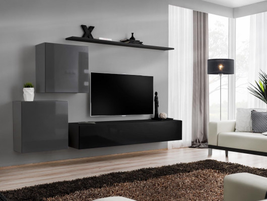 Jednostka ścienna Szafa Wisząca Nowoczesny Design Salon Luksusowe Meble Ściana Półki