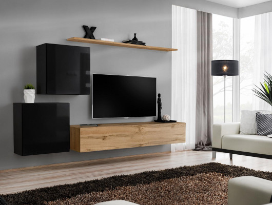Nowoczesna Nowa Jednostka Ścienna Kredens Brązowy Designerskie Meble Do Salonu Drewno Szafka Wisząca