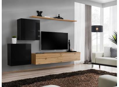 Nowoczesna Nowa Jednostka Ścienna Kredens Brązowy Designerskie Meble Do Salonu Drewno Szafka Wisząca
