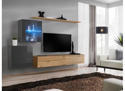 Szafka RTV luksusowe designerskie meble do salonu Ściana Półka Drewno nowoczesne umeblowanie