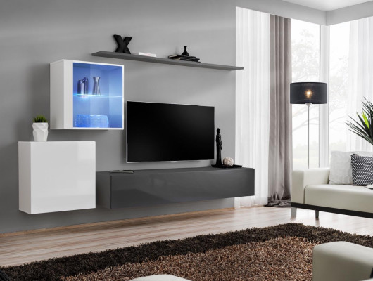 Jednostka ścienna Meble Drewniane Szafki Wiszące Projektant Ściana Półka Kompletne Meble Designer