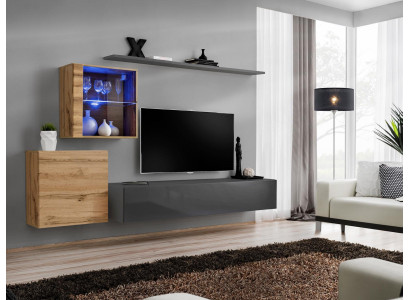 Ściana Półka Kompletny zestaw designerskich mebli do salonu Luksusowe meble Meble z drewna
