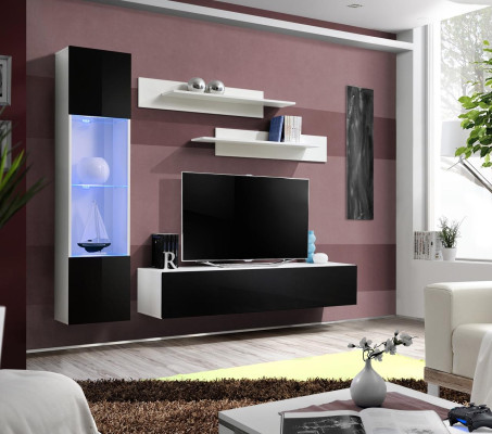 Zestaw mebli do salonu Jednostka ścienna Szafka RTV Design Wiszące Meble Gablota Meble