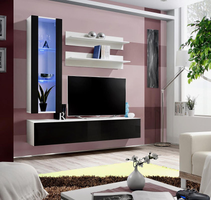 Design półek Gablota wiszących Jednostka ścienna zestaw 4 szt. stojak do salonu TV Meble