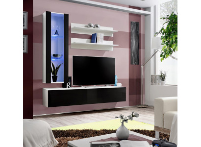 Design półek Gablota wiszących Jednostka ścienna zestaw 4 szt. stojak do salonu TV Meble