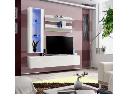 Kompletny stojak TV Meble Designerski zestaw mebli 4 szt. szafki wiszącej Gablota