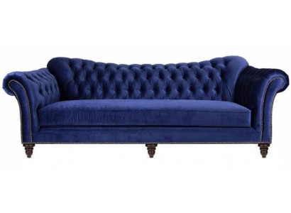 Niebieski Chesterfield Salon Nowoczesny Design Kanapy Sofa Designer Meble Materiał