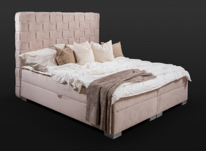 Beżowa Sypialnia łóżka Podkładka Łóżko Chesterfield Włókienniczy Materiał Nowość