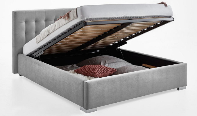 Meble drewniane podwójne szare Sypialnia design elegancki materiał klasyczne Meble-