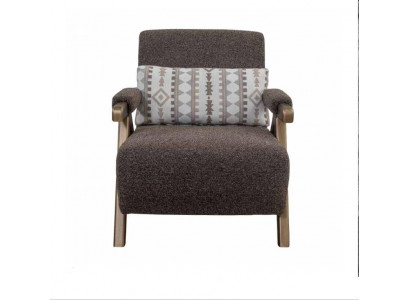 Brązowy Fotel Designerski Pokój Jednoosobowy Salon 1-miejsce siedzące Luksusowe Krzesło Nowe