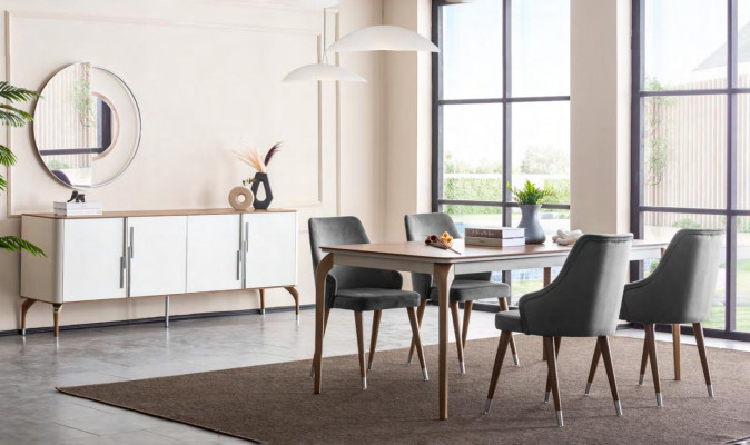 jadalnia Kredens Kredens z Lustro Nowoczesny Nowy Luksus Komody Drewno Design