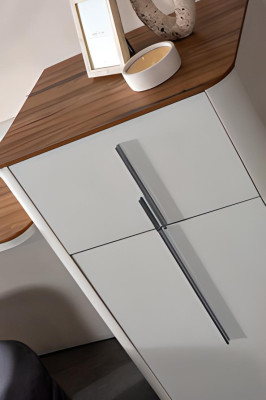 Modern Biały Design Toaletka z Lustro Luxus Sypialnia Meble 2szt. Nowość