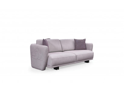 Sofa trzyosobowa rozkładana 3 miejsce do siedzenia szara materiałowa sofa tapicerowana projekt sofy