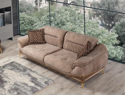 Zestaw do salonu 2x trzyosobowa sofa luksusowa designerska kanapa Fotel