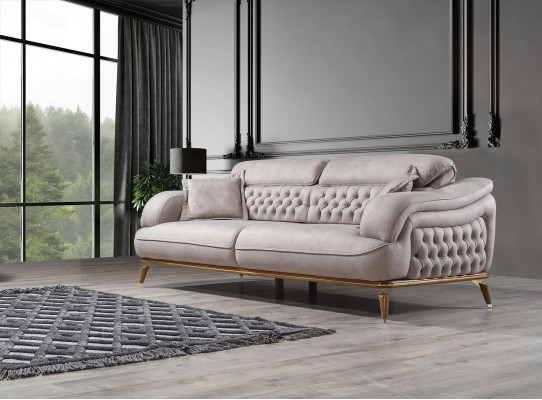 Nowoczesny salon w komplecie z 2x trzyosobową sofą designerskiego Fotela