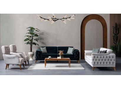 Sofa do salonu luksusowa kanapa meble tekstylne sofy tapicerowane nowa drewniana rama -