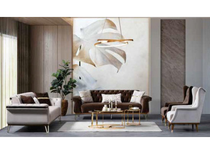Biała tapicerowana sofa designerska kanapa do salonu nowoczesna luksusowa kanapa nowość
