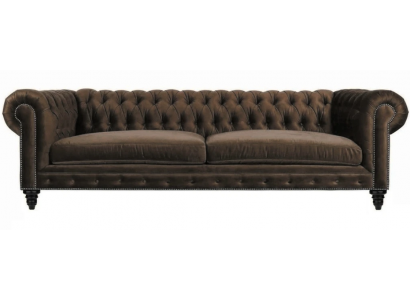 Chesterfield Brown Nowy Salon Nowoczesny Trzyosobowy Creative Meble Włókienniczy Materiał