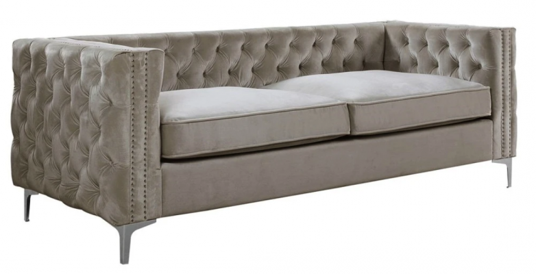 Chesterfield trzyosobowe nowoczesne Meble Włókiennicze Materiał Aksamit luksusowe kanapy do salonu