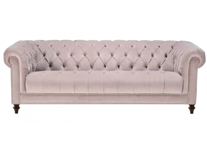 Chesterfield Stare Różowe Różowe Nowe Trzyosobowe Kanapy Materiałowe Podkładka Sofa Sofy