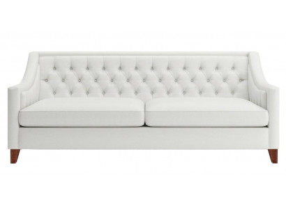Biała Trzyosobowa Kanapa Chesterfield Nowoczesny Design Sofa Włókienniczy Nowe Oryginalne Meble