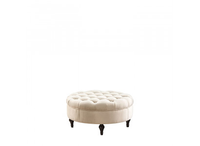 Okrągły Chesterfield Podkładka Stołek Podnóżek Ottoman Okrągły Bok Sofy Nowy