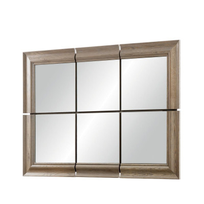 Nowoczesne Duże Lustro Lustro ścienne oryginalne Drewno Rama Lustro Wiszące Nowe 146x105cm