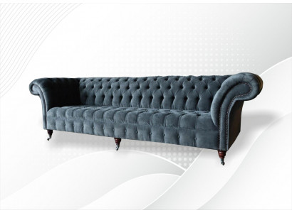 Chesterfield Skóra Podkładka Luksusowa Sofa Design Couch Klasyczny Wystrój Sofy