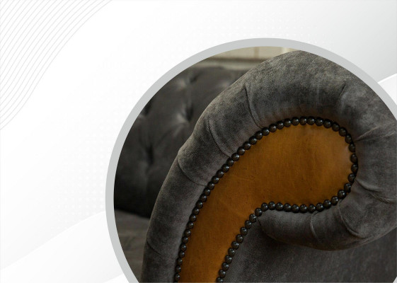 Sofy xxl Chesterfield Podkładka Design Luxury Sofa 4 miejsce do siedzenia Skórzane kanapy