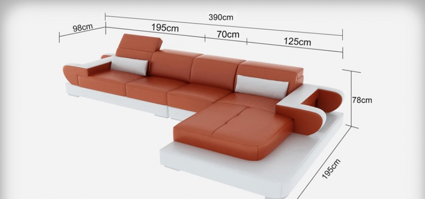 Elegancja Nowa designerska skórzana sofa w kształcie litery L do stylowych pomieszczeń mieszkalnych