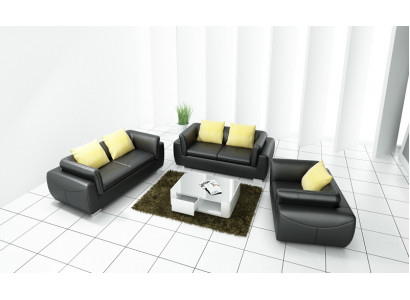 Skórzana sofa z USB Żywy krajobraz 3+2+1 miejsce do siedzenia Ustawić Design Modern Sofa Couch