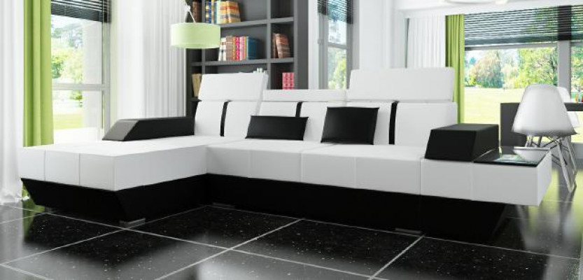 Sofa skórzana z sofą USB Narożnik kanapa kanapa skórzana Podkładka Narożnik Wykonane na miarę