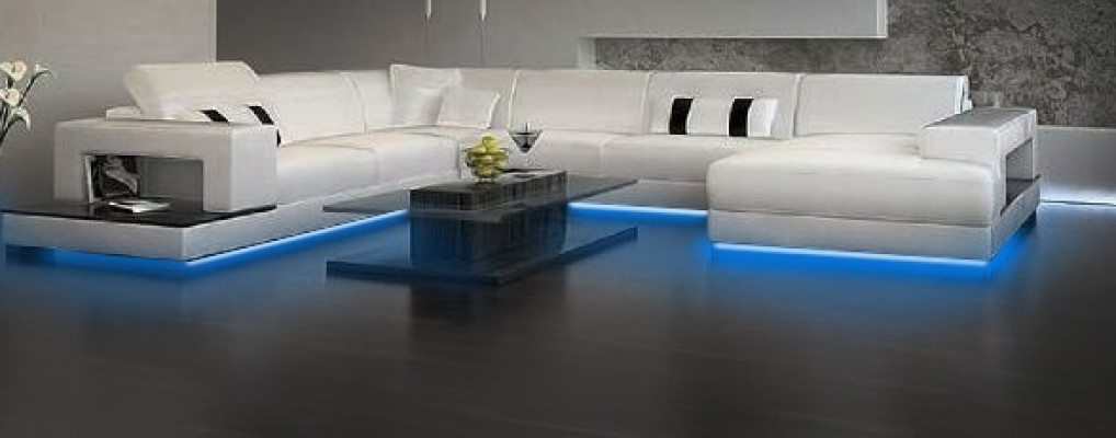 Żywy krajobraz Couch Podkładka Narożnik Ustawić Designerska Sofa Skórzana Duża Sofa z USB