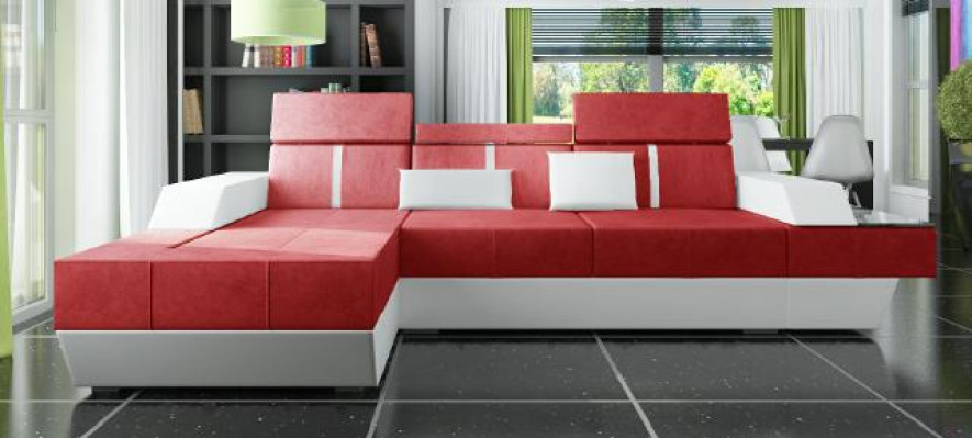 Sofa materiałowa Narożnikowa kanapa Sofa tekstylna Sofa + USB Włókienniczy Materiał Żywy krajobraz Podkładka Nowość