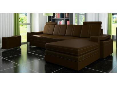 SOFA SKÓRZANA Żywy krajobraz Narożnikowa kanapa NOWOŚĆ Ustawić SOFA XXL SKÓRZANA SOFA z USB FRANCO