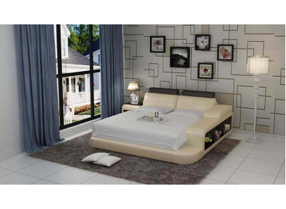 Design Podkładka Double Bed Nowoczesne łóżka Sypialnia z USB & Polka 180x200cm