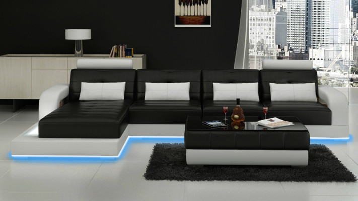 SOFA SKÓRZANA SOFA NAROŻNIKOWA Narożnikowa kanapa Zestaw sofowy PROJEKTANTOWA KANAPA Żywy krajobraz Sofy
