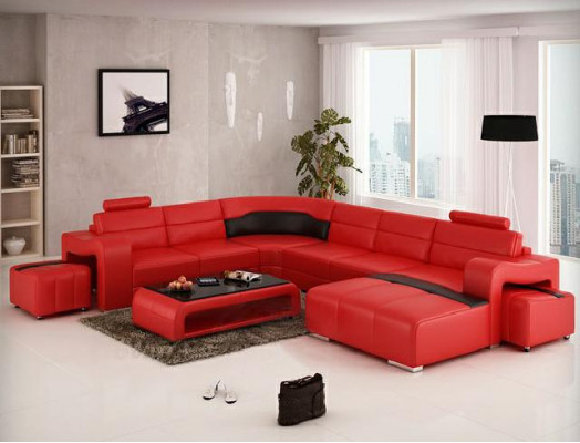 Żywy krajobraz Couch Podkładka Narożnik Ustawić Designerska Sofa Skórzana Duża Sofa USB Nowość