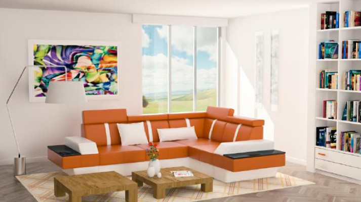 Projektant Żywy krajobraz Narożnik Nowa Kanapa Sofa Podkładka Skórzana Sofa Sofy Ustawić