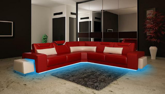 Żywy krajobraz Podkładka Narożnik Narożnik Sofa Kanapa Ustawić Krajobraz Skóra Siedziba PH739