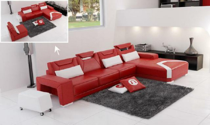 Żywy krajobraz Podkładka Narożnik Narożnik Sofa Kanapa Ustawić Krajobraz Skóra PH739B Nowość