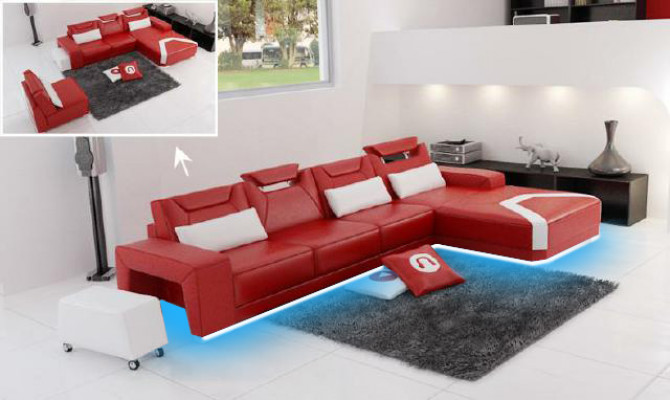 Żywy krajobraz Podkładka Narożnik Narożnik Sofa Kanapa Ustawić Krajobraz Skóra PH739B Nowość