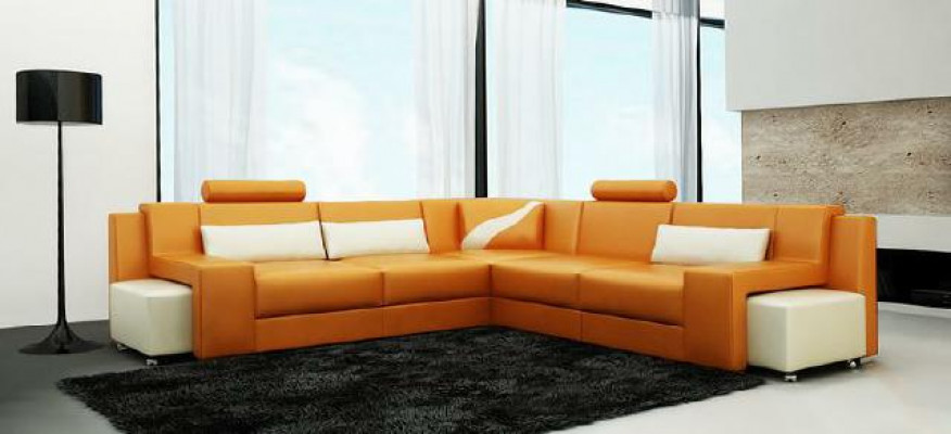 Żywy krajobraz Podkładka Narożnik Narożnik Sofa Siedziba Couch Ustaw Landscape Skóra V015B