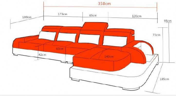 Żywy krajobraz Podkładka Narożnik Narożnik Sofa Couch Ustawić Landscape Skóra