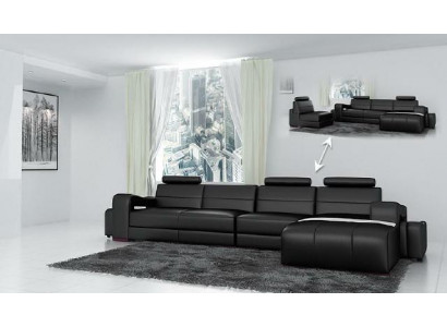 SOFA SKÓRZANA Narożnikowa kanapa COUCH DESIGNER PISA Żywy krajobraz SOFA COUCH L FORM BETA NOWOŚĆ