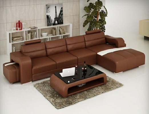 SOFA SKÓRZANA Narożnikowa kanapa COUCH DESIGNER PISA Żywy krajobraz SOFA COUCH L FORM BETA NOWOŚĆ