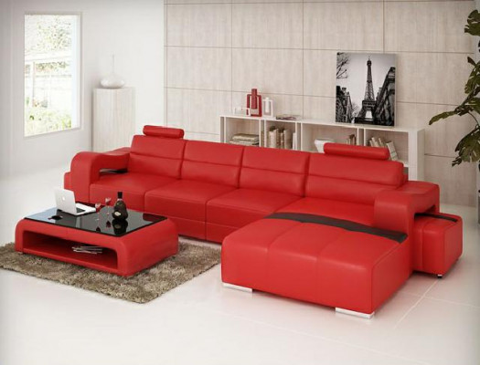 SOFA SKÓRZANA Narożnikowa kanapa COUCH DESIGNER PISA Żywy krajobraz SOFA COUCH L FORM BETA NOWOŚĆ