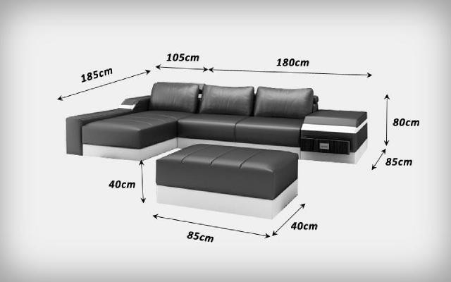 Narożnik kanapa Narożnik Sofa Kanapa Podkładka Skóra Ustawić Żywy krajobraz Sofy szezlongowe
