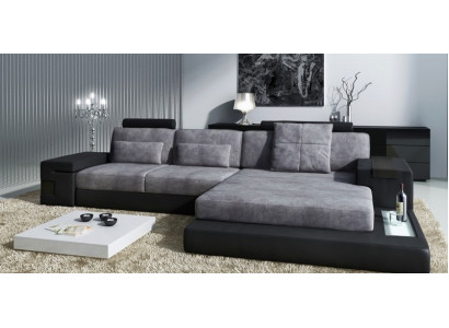 LForm Żywy krajobraz Couch Big XXL Sofa Skóra Podkładka Narożnik Ustawić Materiał Włókienniczy